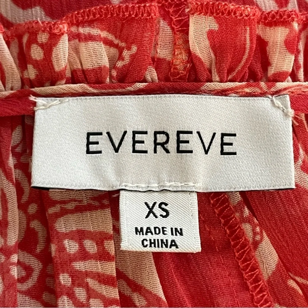 Evereve | Hayden Red White Floral Long Sleeve Blouse